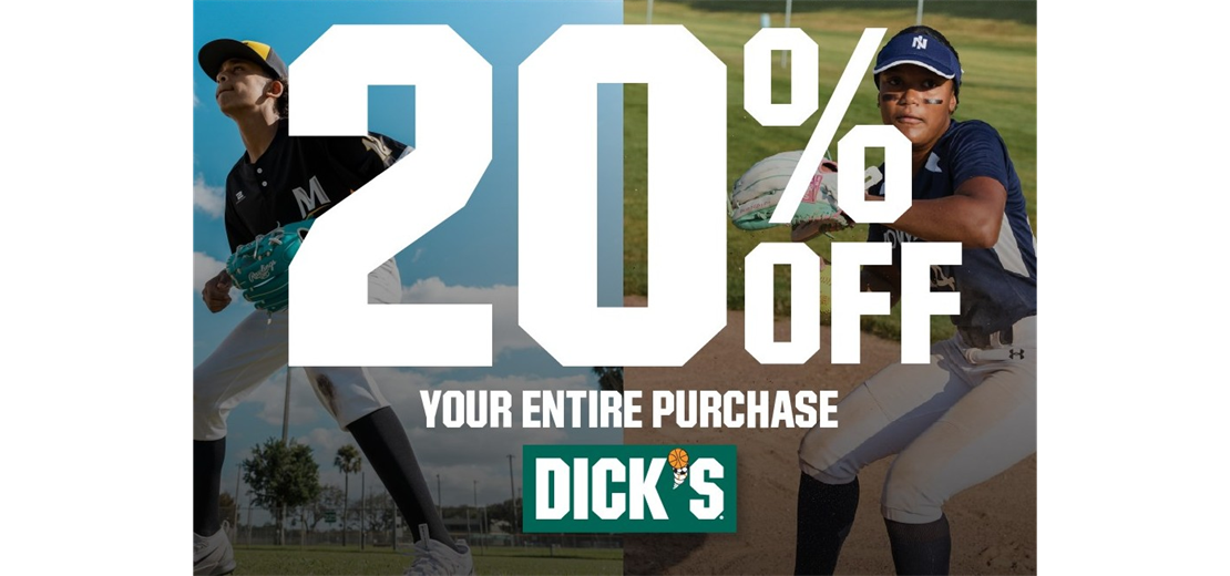20% Off at DICK'S April 10-April 13